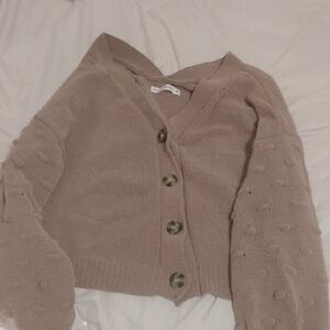 moon & madison Taupe Button-Up Cardigan